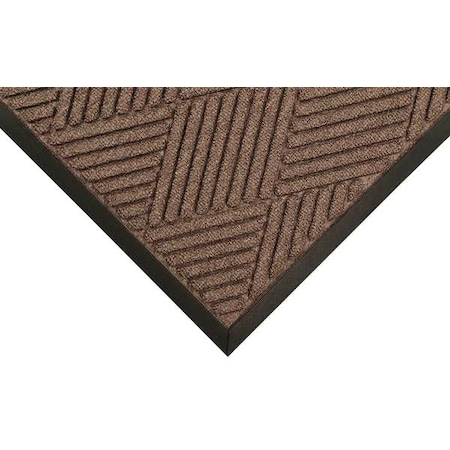 Entrance Mat, Polypropylene, 3/8 in Thick, Brown, 3 ft W x 4 ft L MPN:9UET5