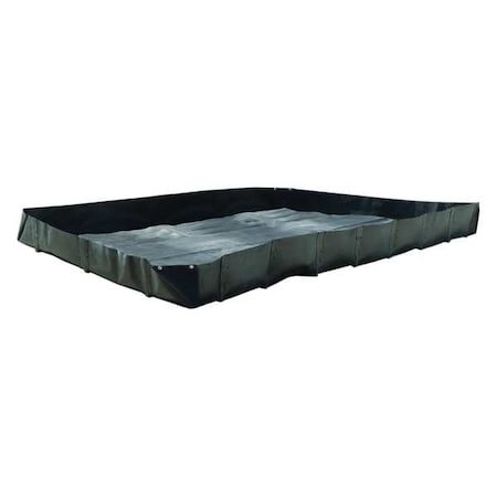 Spill Containment Berm, 12 ft. W x 12 ft. L, 1077 Gallon Spill Capacity, Includes L Bracket, Black MPN:BD-1212-AL-L-C