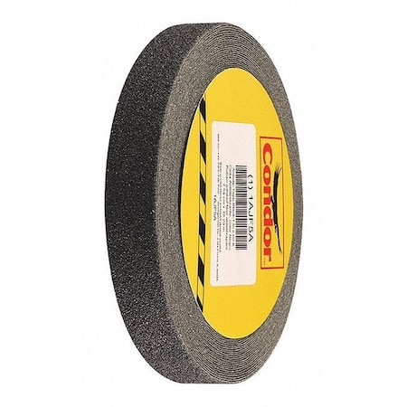 Anti-Slip Tape, Very Coarse, 46 Grit Size, Solid, Black, 1 in x 60 ft, 41 mil Thickness, Rubber MPN:GRAN13538