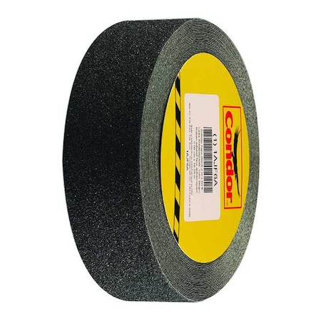 Anti-Slip Tape, Very Course, 46 Grit Size, Solid, Black 2 in x 60 ft, 41 mil Thickness, Rubber MPN:GRAN13539