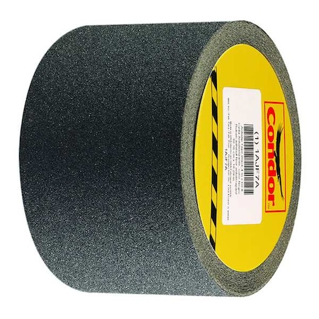 Anti-Slip Tape, Very Coarse, 46 Grit Size, Solid, Black, 4 in x 60 ft, 41 mil Thickness, Rubber MPN:GRAN13811
