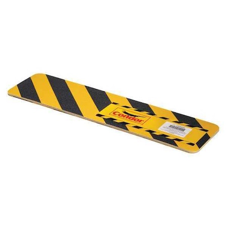 Anti-Slip Tread Aluminum oxide 60 Grit Size, Black/Yellow, 6