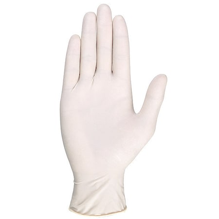 Disposable Gloves, 3.94 mil Palm, Latex, Powder-Free, AQL 1.5, Non-Sterile, XL (10), 100 PK, Beige MPN:10D866