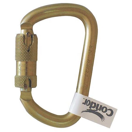 Carabiner, Auto-Lock, Oval, 4 7/16 in Length, 1
