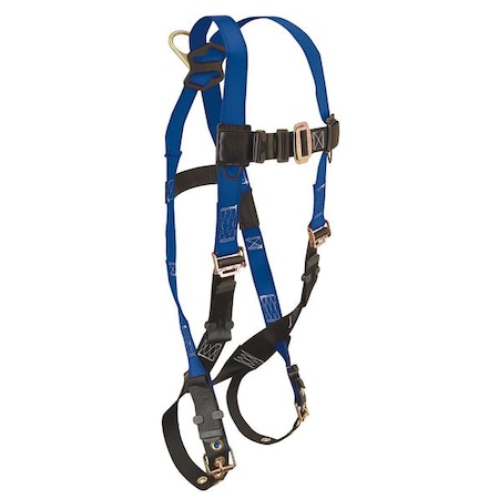 Condor Full Body Harness, Universal (S/M/L), 425 lb., Mating Chest/ Tongue Leg Straps, Back D-Ring MPN:19F380