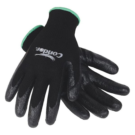 Coated Gloves, Nitrile, Smooth, Palm, 3 Abrasion Level, White, L (9) 1 PR MPN:19L528