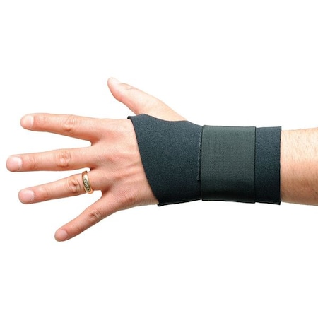Wrist Support, neoprene, Single Strap, Ambidextrous, Black, Size L MPN:1AGH1