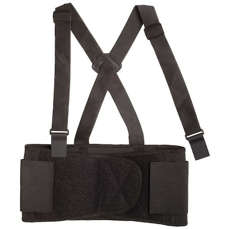 Back Support with Stay, Black, Elastic, M MPN:1EC63