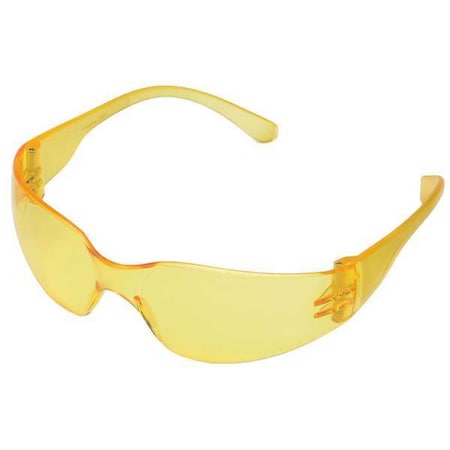 Condor Mini V, Safety Glasses, Anti-Scratch, Amber Lens, Amber Frame, Frameless MPN:1ETK4