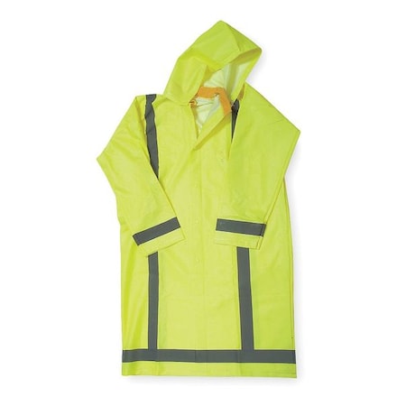Raincoat w/Detach Hood, HiVis Yellow/Green, 4XL MPN:1FBA9
