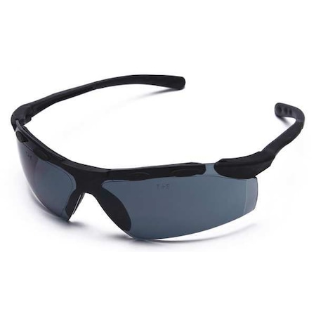 Enticer, Safety Glasses, Anti-Scratch, Gray Lens, Black Frame, Frameless MPN:1FYY4