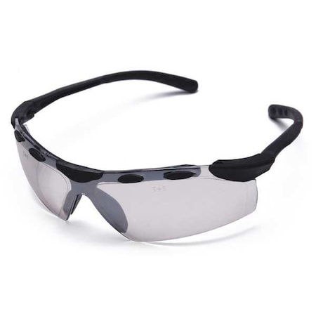 Enticer, Safety Glasses, Anti-Scratch, Light Gray Lens, Black Frame, Frameless MPN:1FYY5
