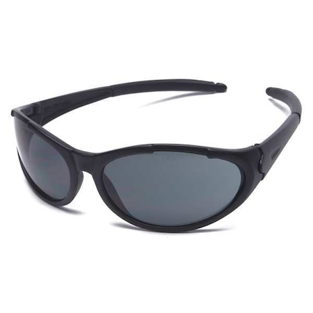 Freeze II, Safety Glasses, Anti-Scratch, Gray Lens, Black Frame, Full-Frame MPN:1FYZ2