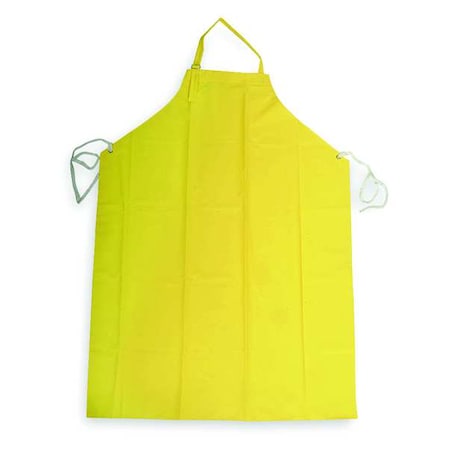 Bib Apron, Nylon/PVC, Yellow, 45 in, Universal MPN:1N872