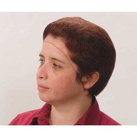 Hairnet, Nylon, 21 in Dia., Brown, M, 144 PK MPN:1TTU3