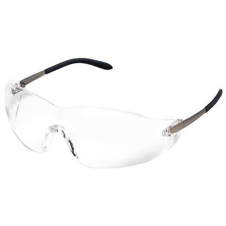 Winger, Safety Glasses, Anti-Scratch, Clear Lens, Silver Frame, Frameless MPN:1VT96