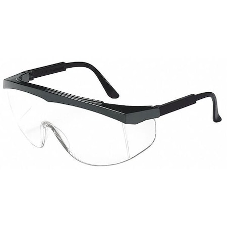 Maddog III, Safety Glasses, Anti-Scratch, Clear Lens, Black Frame, Half-Frame MPN:1VT99
