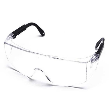 Quest, Safety Glasses, Uncoated, Clear Lens, Black Frame, Frameless MPN:1VW15