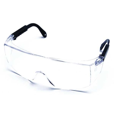Quest, Safety Glasses, Anti-Scratch, Clear Lens, Black Frame, Frameless MPN:1VW16