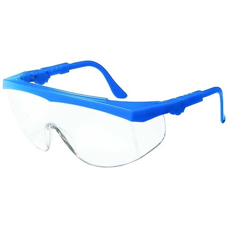 Spirit, Safety Glasses, Anti-Scratch, Clear Lens, Blue Frame, Half-Frame MPN:1VW24