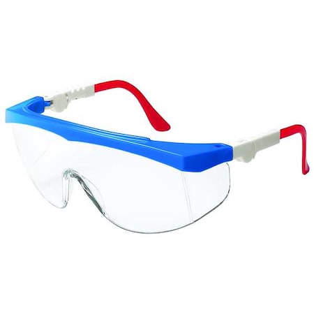 Spirit, Safety Glasses, Anti-Scratch, Clear Lens, Blue Frame, Half-Frame MPN:1VW25