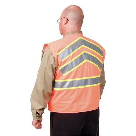 3XL Class 2 High Visibility Vest, Orange MPN:1YAL7