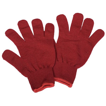 Knit Gloves, Acrylic, None Uncoated, Red, L, 1 PR MPN:20GY68