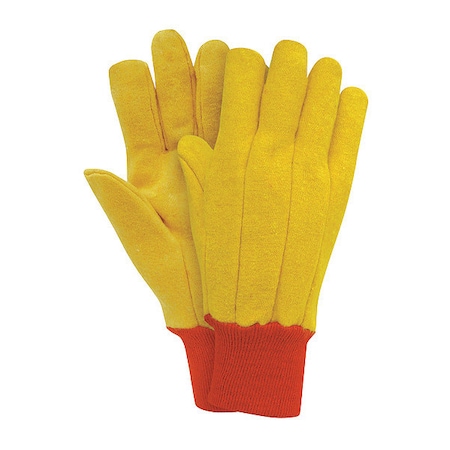 Knit Gloves, Fleece, None Uncoated, Yellow, L, 1 PR MPN:20GY71