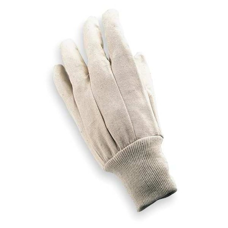 Knit Gloves, Cotton, Polyester, None Uncoated, Off-White, L, 1 PR MPN:20GY75