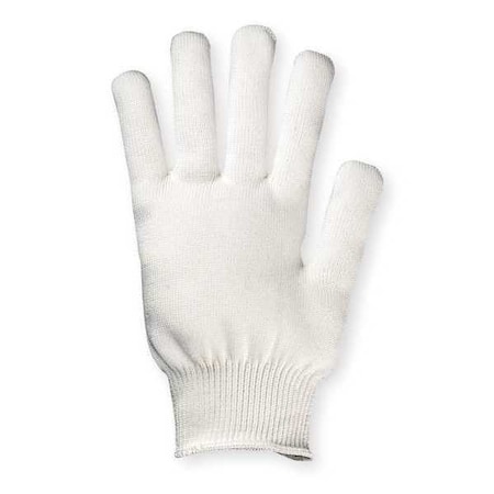 Knit Gloves, Polyester, None Uncoated, White, L, 1 PR MPN:20GY81