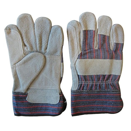 Leather Gloves, Cowhide, Safety Cuff, Wing Thumb, Gray/Blue, XL, 1 PR MPN:20GY99