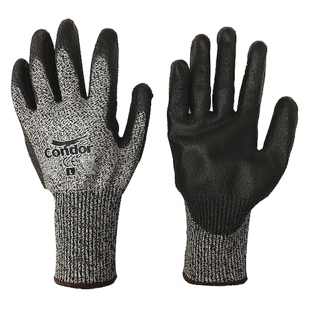 Cut Resistant Coated Gloves, Cut Level A4, Dipped, Polyurethane, Smooth, XL 1 PR MPN:21AH71