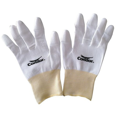 Coated Gloves, Polyurethane, Fingertips, Not Rated Abrasion Level, White, XL (10) 1 PR MPN:21AH76