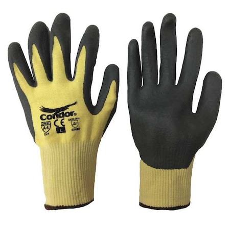 Cut-Resistant Coated Gloves, Cut Level A4, Dipped, Nitrile, Foam, M 1 PR MPN:21AH86