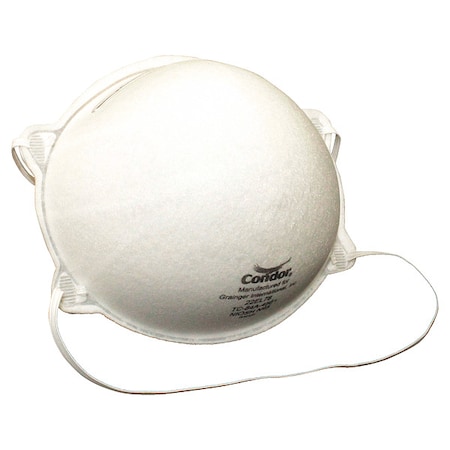 N95 Disposable Respirator, Universal, Metal Nose Clip, 20PK MPN:22EL78