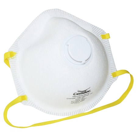 Disposable Respirator, N95, Molded, Dual, Non-Adjustable, None, M, PK 10 MPN:22EL80