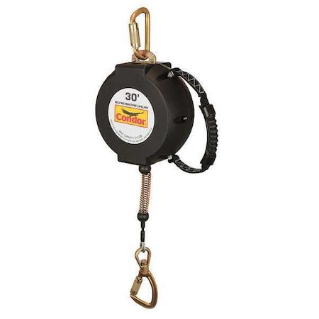 Not Applicable Self-Retracting Lifeline, 30 ft. Length, Swivel Snap Hook, Steel, 1 Leg(s) MPN:22RT99