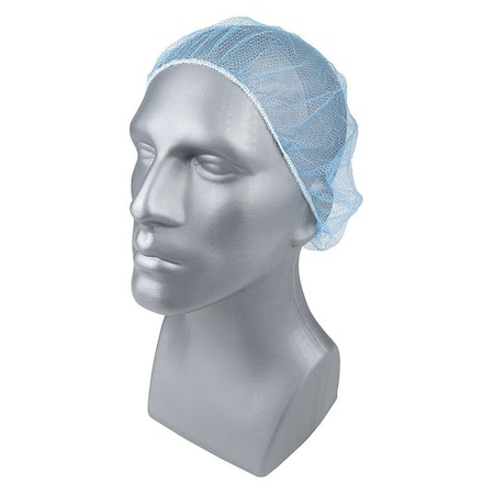Hairnet, Polyester, 18 in Dia., Blue, S, 1000 PK MPN:23KX29
