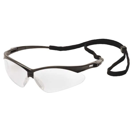 Safety Glasses, Agitator Series, Anti-Fog, Anti-Static, Anti-Scratch, Black Half-Frame, Clear Lens MPN:23Y618