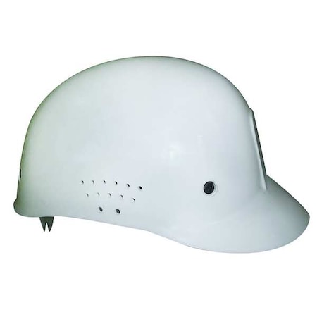 Vented Bump Cap, Front Brim, Polyethylene, Pinlock Suspension, Fits Hat Size 6 1/2 to 7 1/2, White MPN:23Z350