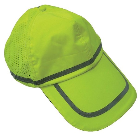 Baseball Cap, Polyester, Hi-Vis Lime MPN:25F542