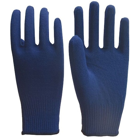 Winter Glove Liners, Acrylic, 9 1/2 in Length, Navy, Size L, 1 PR MPN:26W519