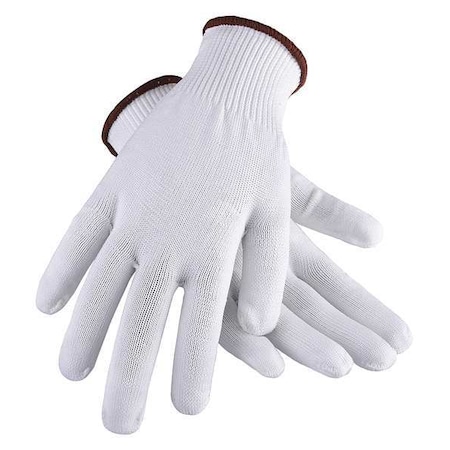 Knit Gloves, Polyester, None Uncoated, Knit, White, XS, 1 PR MPN:29JV29