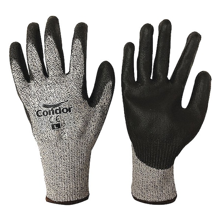 Cut Resistant Coated Gloves, Cut Level A3, Dipped, Polyurethane, Smooth, 2XL 1 PR MPN:29JV39