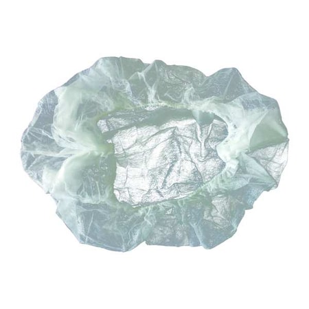 Bouffant Cap, Polypropylene, 24 in Dia., White, L, 100 PK MPN:29JW33