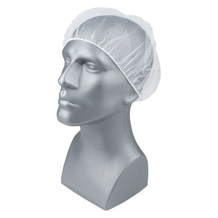 Hairnet, Polyester, 21 in Dia., White, M, 100 PK MPN:29JW43