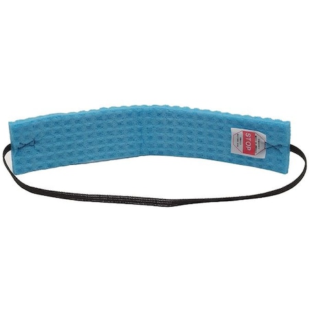 Sweatband, Blue, Cooling Head Band, Cellulose, Evaporative-Cooling, Universal Size, 100 PK MPN:2AF07