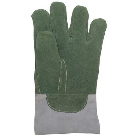 Condor Heat Resistant Gloves, Leather, 500 Degrees F Max Temp., Safety Cuff Teal, L ( 9 ), 1 PR MPN:2AH63