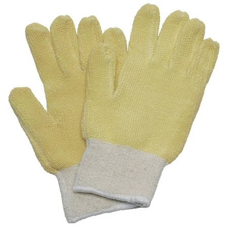 Condor Heat Resistant Gloves, Cotton/Kevlar®, 500 Degrees F Max Temp., Knit Cuff Yellow, L ( 9 ) MPN:2AK66
