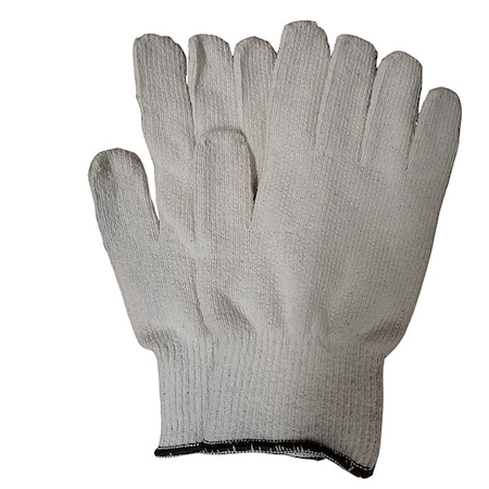 Condor Heat Resistant Gloves, Polyester/cotton, 250 Degrees F Max Temp., Knit Cuff White, L ( 9 ) MPN:2AP49